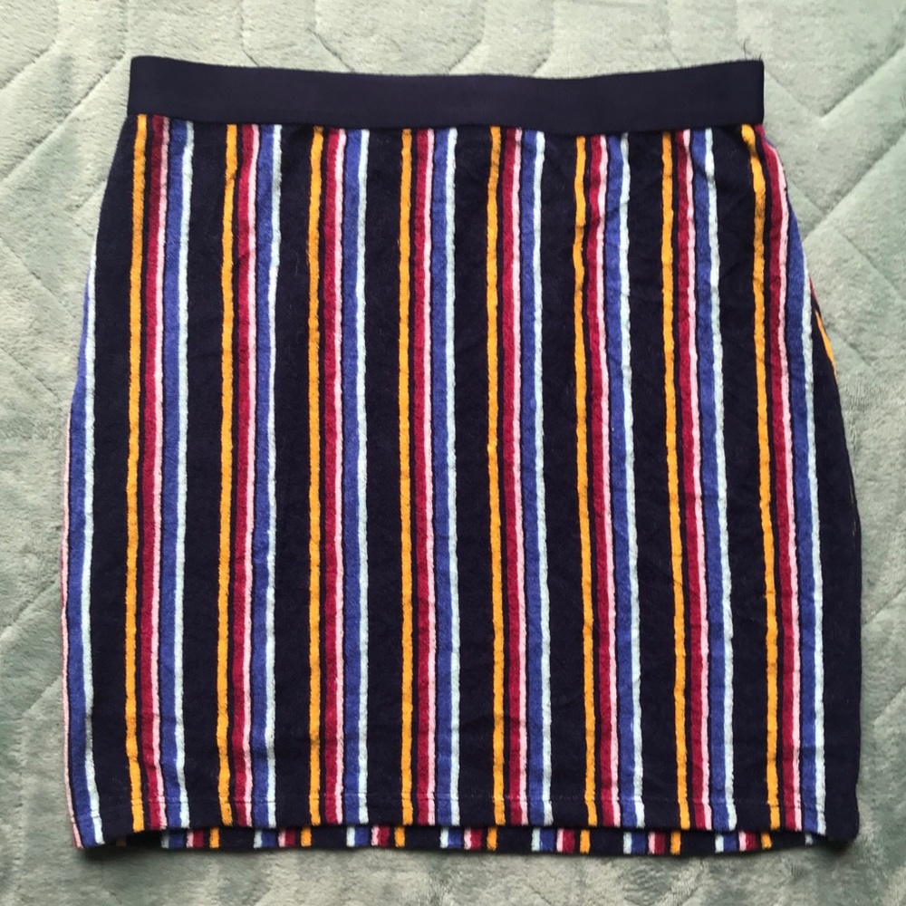 Terry cloth mini skirt